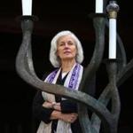 Boston, MA--8/30/2016--Rabbi Elaine Zecher (cq) is the first female senior rabbi at Temple Israel of Boston (cq). She is photographed in the sanctuary near the menorah, on Tuesday, August 30, 2016. Photo by Pat Greenhouse/Globe Staff Topic: 091116FirstZecher Reporter: XXX