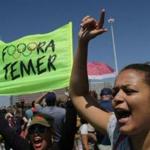 Women screamed ?Get out Temer? in protest against Brazil?s president, Michel Temer, after a military parade marking Independence Day on Wednesday in Brasilia.