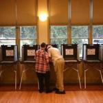 Turnout was low at Milton's senior center, where both Wards 2 and 4 voted.