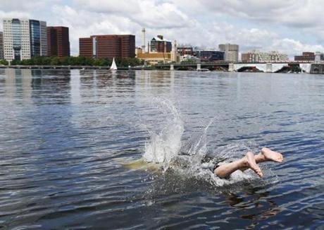 Former Globe staffer David Filipov jumped into the Charles River earlier this summer. 
