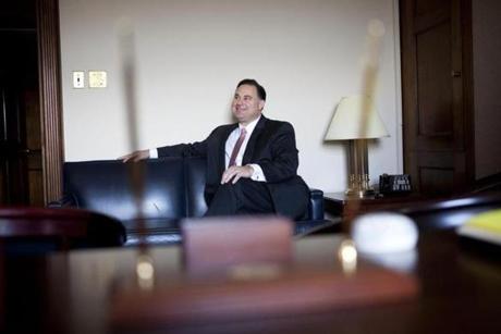 for National - 06guinta - Newly-elected Rep. Frank Guinta sits for a potrait in his office on Capitol Hill on Wednesday, January 5, 2011 in Washington, DC. (Brendan Hoffman for The Boston Globe) Library Tag 01062011 National/Foreign
