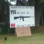 A pro-gun sign in Maine that plays on the motto of the Black Lives Matter movement has proved a target for controversy.
