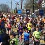 HOPKINTON, MA - APRIL 18: A general view as Wave One runners start the 120th Boston Marathon on April 18, 2016 in Hopkinton, Massachusetts. (Photo by Tim Bradbury/Getty Images)
