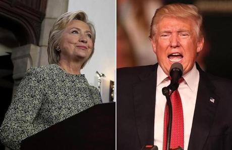 Hillary Clinton and Donald Trump had full schedules Monday.
