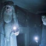 Michael Gambon as Professor Dumbledore (left) and Daniel Radcliffe as Harry Potter. The best-selling book series by J.K. Rowling is now the basis ?Harry Potter and the Sacred Text,? currently the most popular podcast on the iTunes spirtuality and religion charts. The show, produced by two Harvard Divinity School graduates, is downloaded more than 55,000 times a week.
