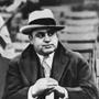FILE - This Jan. 19, 1931 file photo shows Chicago mobster Al Capone at a football game. An intimate letter he penned from prison suggests the ruthless racketeer had a soft side. The three-page letter, which is to be auctioned next week in Cambridge, Mass., is addressed to Capone's son, Albert 