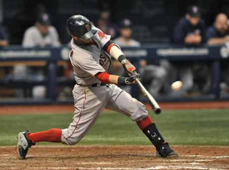 Dustin Pedroia?s seventh-inning grand slam gave the Red Sox a 6-3 lead.
