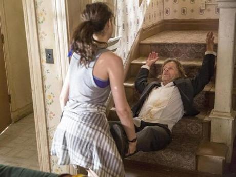 Emmy Rossum and William H. Macy in a scene from ?Shameless.?
