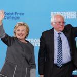 Vermont Senator Bernie Sanders (right) called Hillary Clinton?s plan to provide free college tuition to middle class families ?revolutionary.? 