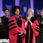 Paula A. Johnson, left, at her Inauguration Ceremony to become the 14th president of Wellesley College.