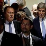 US Secretary of State John Kerry (right and Sergei Lavrov, Russian minister of foreign affairs, exited a meeting during the 71st Session of the United Nations General Assembly in New York in September. 