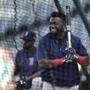 Boston Red Sox's David Ortiz smiles during practice in Cleveland, Wednesday, Oct. 5, 2016. Boston meets the Cleveland Indians in Game 1 of baseball's American League Division Series Thursday. (AP Photo/David Dermer)