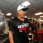 Indians manager Terry Francona soaked in the atmosphere after winning the ALDS.
