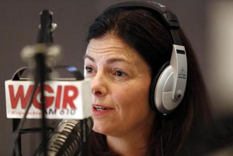 Candidate for US Senate, Republican incumbent Kelly Ayotte spoke during a live radio debate at WGIR on Friday.
