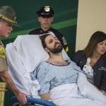 Steven Bourgoin was brought in to be arraigned in a makeshift courtroom at the University of Vermont Medical Center on five counts of second-degree murder in Burlington, Vt.