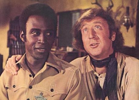 Cleavon Little (left) and Gene Wilder in Mel Brooks?s 1974 spoof ?Blazing Saddles.?
