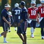 10/19/16: Foxborough, MA: Patriots head coach Bill Belichick is pictured during the part of the New England Patriots practice session that was open to the media. (Globe Staff Photo/Jim Davis) section: sports topic: Patriots 