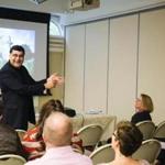 Adil Najam, dean of the Frederick S. Pardee School of Global Studies at Boston University, gave a presentation at the ?Meet Your Muslim Neighbors? event about being a Muslim in America.