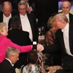 Hillary Clinton and Donald Trump at the Alfred E. Smith Memorial Foundation Dinner at New York?s Waldorf Astoria.