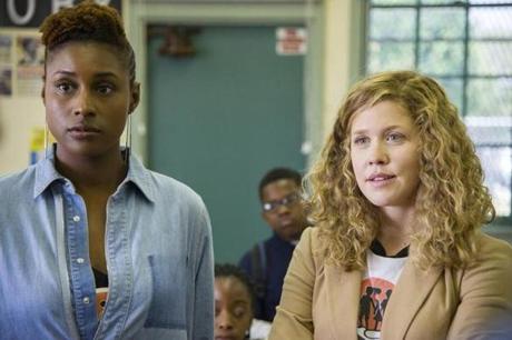 Issa Rae (left) and Lisa Joyce in ?Insecure.?
