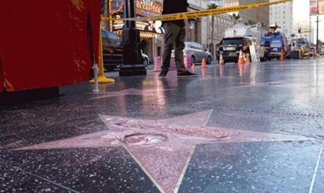 Donald Trump?s Hollywood Walk of Fame star was vandalized overnight.
