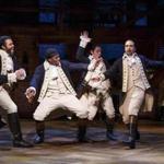 From left: Daveed Diggs, Okieriete Onaodowan, Anthony Ramos, and Lin-Manuel Miranda in the play ?Hamilton,? part of PBS?s 