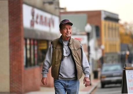 Middleboro-11/09/2016- The town of Middleboro voted big for Donald Trump. Resident Lawrence Pease voted for Trump. He walks downtown. John Tlumacki/Globe Staff (metro)
