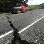 The earthquake damaged roads in Ward and other parts of New Zealand?s South Island on Monday.