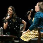 Anna Kendrick (left) talked about her new book ''Scrappy Little Nobody'' with Boston librarian Margaret Willison.