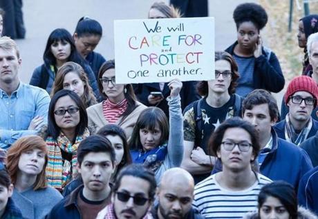 On Harvard?s campus last week, people turned out at a rally to show support for undocumented students. 
