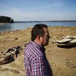 Nick Baggett of the US Army Corps of Engineers observed receding water levels in Lake Lanier in Flowery Branch, Ga.