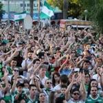 Fans of the Chapecoense soccer club gathered in the streets to pay tribute to their players.