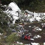 Rescue workers at the site of an airplane crash in Colombia on Tuesday.