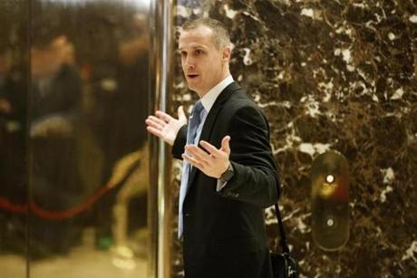 Corey Lewandowski, former campaign manager for President-elect Donald Trump, spoke with reporters as he arrived at Trump Tower on Tuesday.
