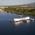 The USS Arizona Memorial in the documentary ?Remember Pearl Harbor.?