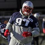 Foxborough, MA - 12/01/2016 - New England Patriots defensive tackle Alan Branch (97) at Patriots practice in Foxborough. - (Barry Chin/Globe Staff), Section: Sports, Reporter: Jim McBride, Topic: 02Patriots Practice, LOID: 8.3.837953020.