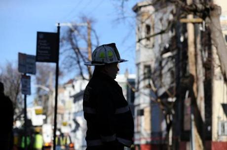 Deputy Chief Michael Morrissey of the Cambridge Fire Department looked over Berkshire Street.
