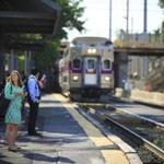 6/20/16 - Chelsea, MA - Commuters boarded an inbound MBTA Commuter Rail train at the Chelsea platform on Monday morning, June 20, 2016. Photo by Dina Rudick/Globe Staff