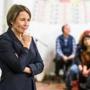 11/19/2016 ARLINGTON, MA Attorney General Maura Healey (cq) speaks to a large crowd during a post-election town hall held at the First Parish Unitarian Universalist Church in Arlington. (Aram Boghosian for The Boston Globe) 