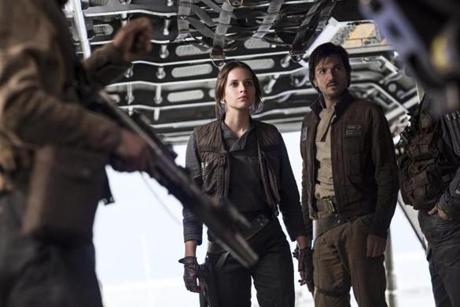 Felicity Jones and Diego Luna in ?Rogue One: A Star Wars Story.?
