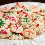 Spritz cookies prepared by Christopher Muther and Oliver Sellers-Garcia.