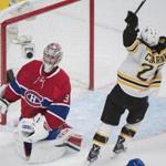 Bruins third-liner Austin Czarnik was moved back to his natural center position in the roster changeup, and he connected for his third goal of the season. 