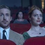 Ryan Gosling, left, and Emma Stone in a scene from, 
