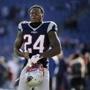 New England Patriots cornerback Cyrus Jones (24) warms up before an NFL football game against the Los Angeles Rams, Sunday, Dec. 4, 2016, in Foxborough, Mass. (AP Photo/Elise Amendola)