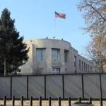 A picture taken on December 20, 2016 shows the US Embassy in Ankara, closed for the day after a shooting incident overnight outside the American embassy in Ankara that followed the assassination of the Russian ambassador in the Turkish capital. 