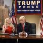 Kate McKinnon as Kellyanne Conway, left, and Alec Baldwin as President-elect Donald Trump during 