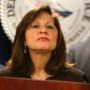Boston US Attorney Carmen M. Ortiz said she will step down from her post.
