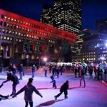 Skaters filled the ice at 
