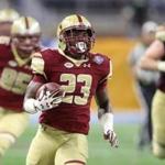 Boston College running back Myles Willis picked up a first down in the third quarter.