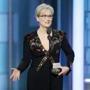 BEVERLY HILLS, CA - JANUARY 08: In this handout photo provided by NBCUniversal, Meryl Streep accepts Cecil B. DeMille Award during the 74th Annual Golden Globe Awards at The Beverly Hilton Hotel on January 8, 2017 in Beverly Hills, California. (Photo by Paul Drinkwater/NBCUniversal via Getty Images)
